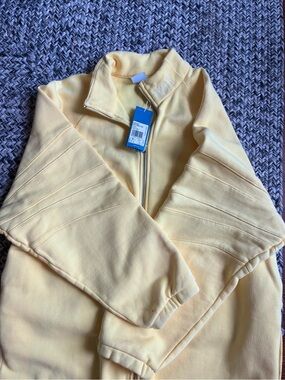 adidas Butter Yellow Long Crew full zip